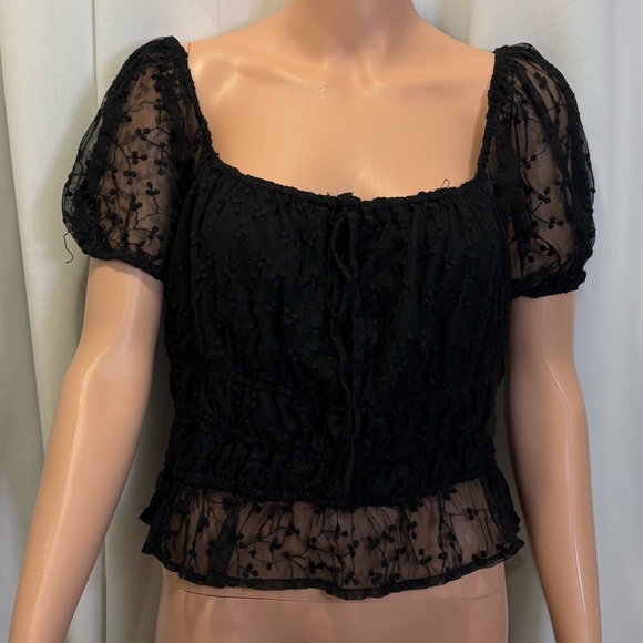Japna Black Lace Blouse - Picture 2 of 6